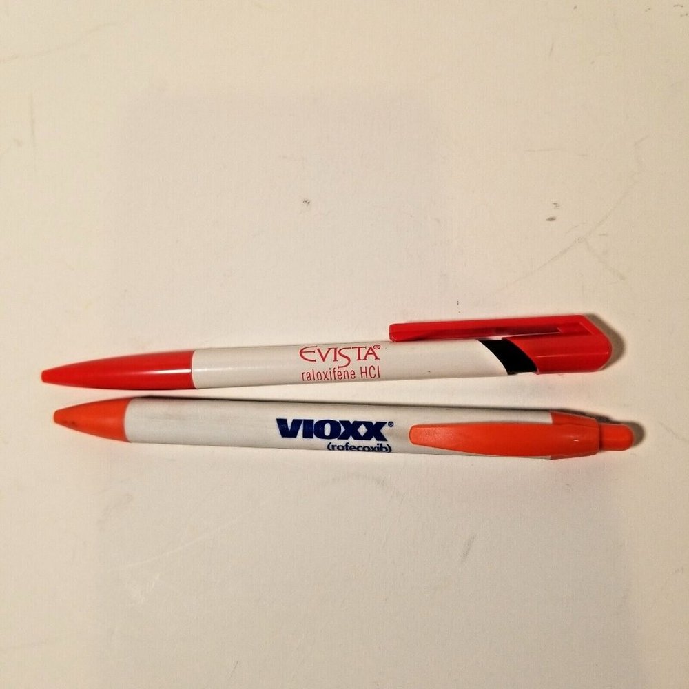 Drug Rep Advertising Pharmaceutical Promo Pens Lot Bones Osetoporosis Writes Dr